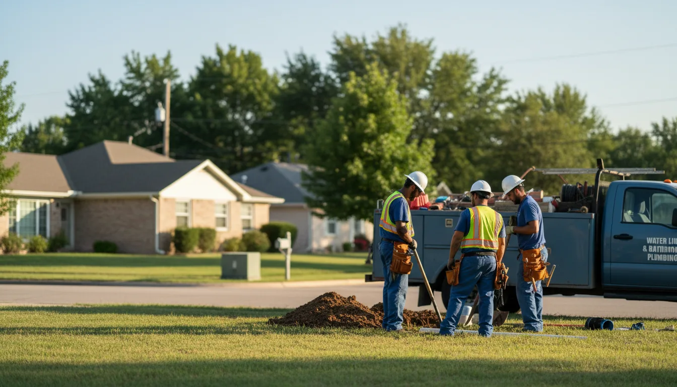 Residential water line and bathroom plumbing service in Milliken, CO